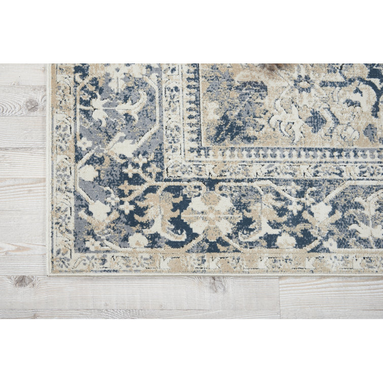 KAOL Malta Ivory/Blue Rug & Reviews Wayfair.co.uk